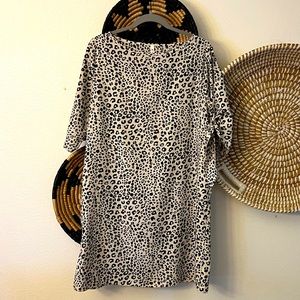 Cheetah print shift dress